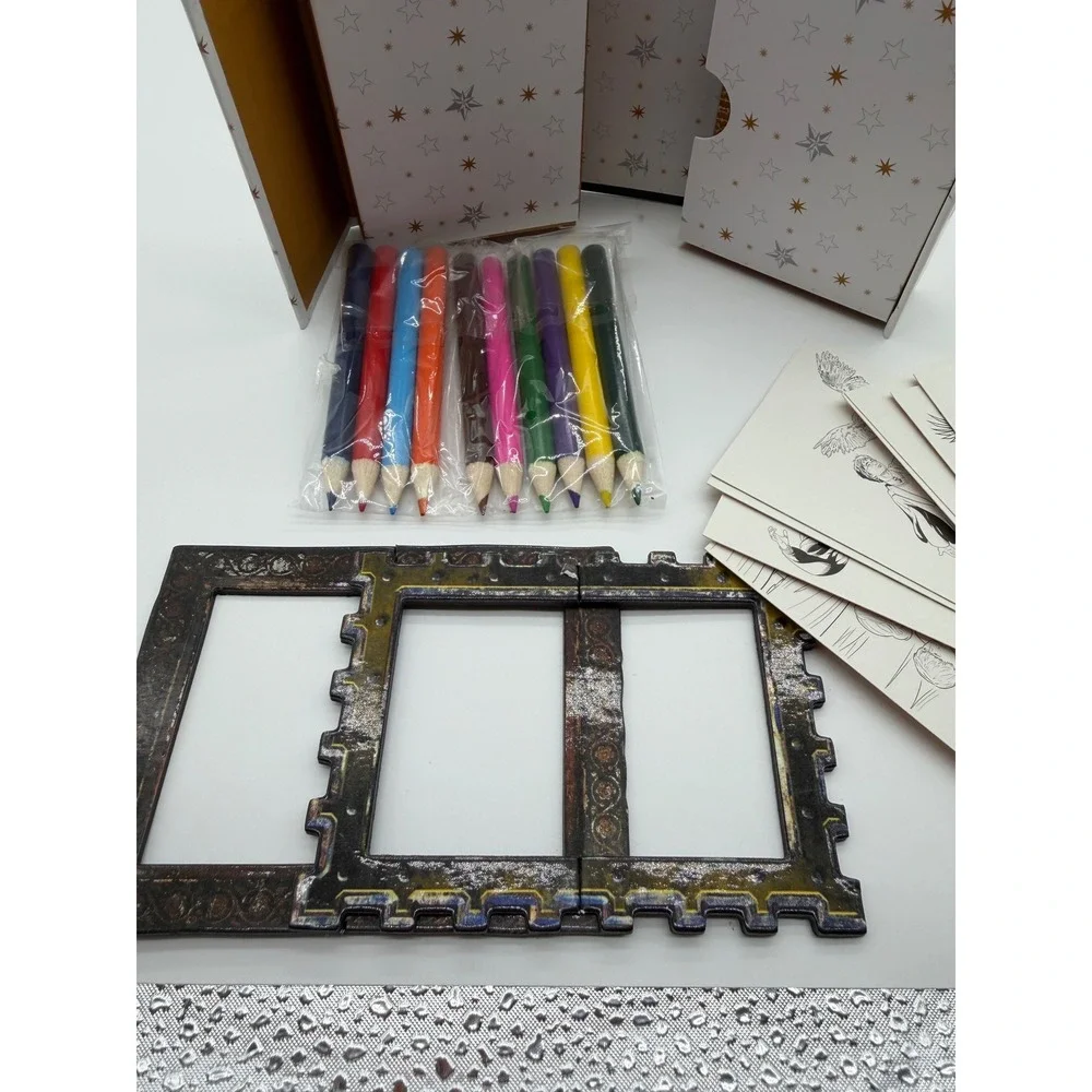 Harry‎ Potter Coloring Kit Running Press 30 Cards 10 Pencils 2 Magnetic Frames